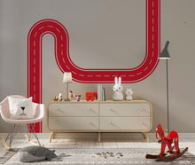 Load image into Gallery viewer, Road Wall Decal Racing Line Wall Mural Playroom Kids Room