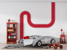 Load image into Gallery viewer, Road Wall Decal Racing Line Wall Mural Playroom Kids Room