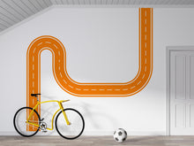 Load image into Gallery viewer, Road Wall Decal Racing Line Wall Mural Playroom Kids Room