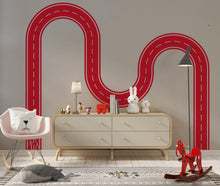 Load image into Gallery viewer, Kids Room Road Wall Decal Car Track Wall Mural Playroom
