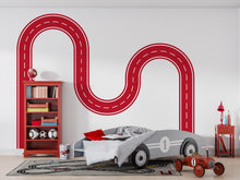 Load image into Gallery viewer, Kids Room Road Wall Decal Car Track Wall Mural Playroom