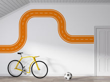 Load image into Gallery viewer, Race Track Wall Decal Road Wall Mural Playroom Car Track Wall Sticker Kids Room Nursery &amp; Playroom