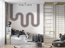 Load image into Gallery viewer, Road Wall Decal Racing Line Wall Mural Boys Room Workplace