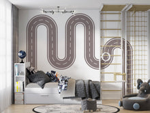 Load image into Gallery viewer, Road Wall Decal Racing Line Wall Mural Boys Room Workplace