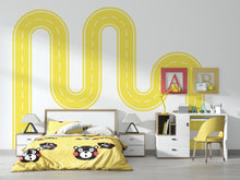 Load image into Gallery viewer, Road Wall Decal Racing Line Wall Mural Boys Room Workplace