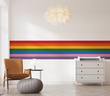 Load image into Gallery viewer, Rainbow Horizontal Wall Decal Wide Wall Accent Modern Rainbow Wall Art