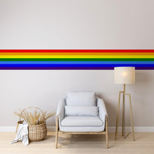 Load image into Gallery viewer, Rainbow Horizontal Wall Decal Wide Wall Accent Modern Rainbow Wall Art