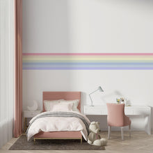 Load image into Gallery viewer, Rainbow Horizontal Wall Decal Wide Wall Accent Modern Rainbow Wall Art