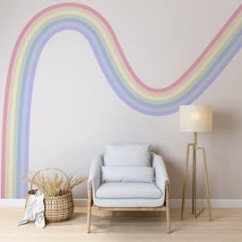 Rainbow Wall Decal for Nursery | Boho Kids Room Wall Sticker | Classic Rainbow Arc
