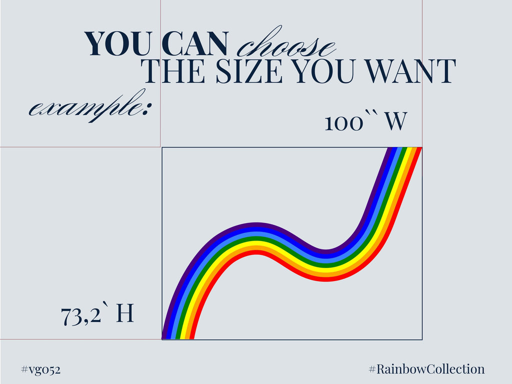 Downward Rainbow Wall Decal Yoga Room Wall Sticker Calm Wall Decor