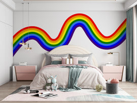 Rainbow Large Wall Decal for Accent Wall Vinyl Rainbow Sticker Nursery & Playroom Decor