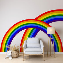 Load image into Gallery viewer, Half Rainbow Wall Decal for Bedroom Minimal Vinyl Wall Sticker Calm Interior Decor
