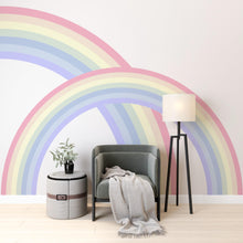 Load image into Gallery viewer, Half Rainbow Wall Decal for Bedroom Minimal Vinyl Wall Sticker Calm Interior Decor