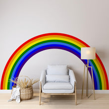 Load image into Gallery viewer, Half Rainbow Wall Decal for Bedroom Minimal Vinyl Wall Sticker Calm Interior Decor