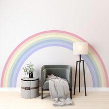Load image into Gallery viewer, Half Rainbow Wall Decal for Bedroom Minimal Vinyl Wall Sticker Calm Interior Decor