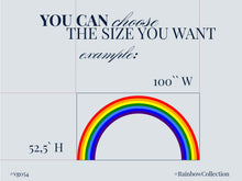 Load image into Gallery viewer, Half Rainbow Wall Decal for Bedroom Minimal Vinyl Wall Sticker Calm Interior Decor