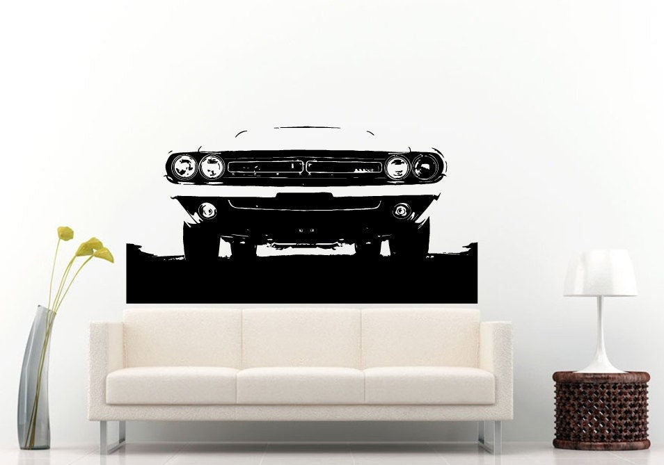 Classic Old School Antique American Muscle Sports Racing Fast Car Automobile Vehicle Wall Decal Vinyl Sticker Mural Room Decor L697