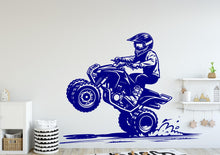Load image into Gallery viewer, ATV Rider Wall Decal, ATV Wall sticker, 4x4 wall art Kids Extreme room Decal 386DE