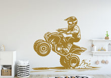 Load image into Gallery viewer, ATV Rider Wall Decal, ATV Wall sticker, 4x4 wall art Kids Extreme room Decal 386DE