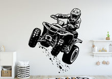 Load image into Gallery viewer, ATV Rider Wall Decal, ATV Wall sticker, 4x4 wall art Kids Extreme room Decal 387DE