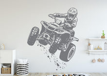 Load image into Gallery viewer, ATV Rider Wall Decal, ATV Wall sticker, 4x4 wall art Kids Extreme room Decal 387DE