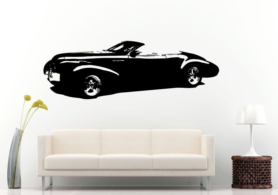 Classic Old School Antique American Muscle Sports Racing Fast Car Automobile Vehicle Wall Decal Vinyl Sticker Mural Room Decor L691