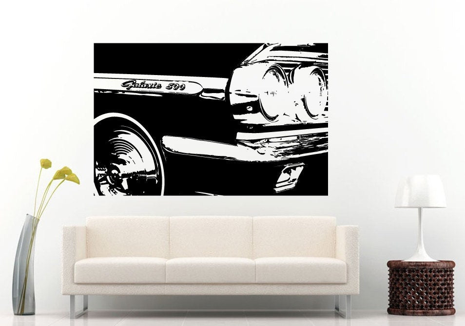 Classic Old School Antique American Muscle Sports Racing Fast Car Automobile Vehicle Wall Decal Vinyl Sticker Mural Room Decor L695
