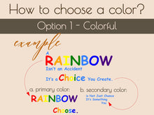 Load image into Gallery viewer, Text Wall Decal Peel And Stick Kids Room Nursery Playroom Pastel Rainbow Colors