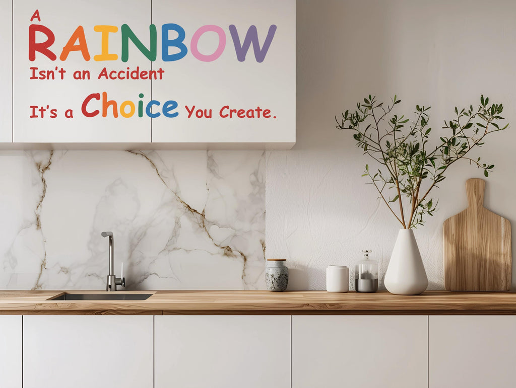Text Wall Decal Peel And Stick Kids Room Nursery Playroom Pastel Rainbow Colors
