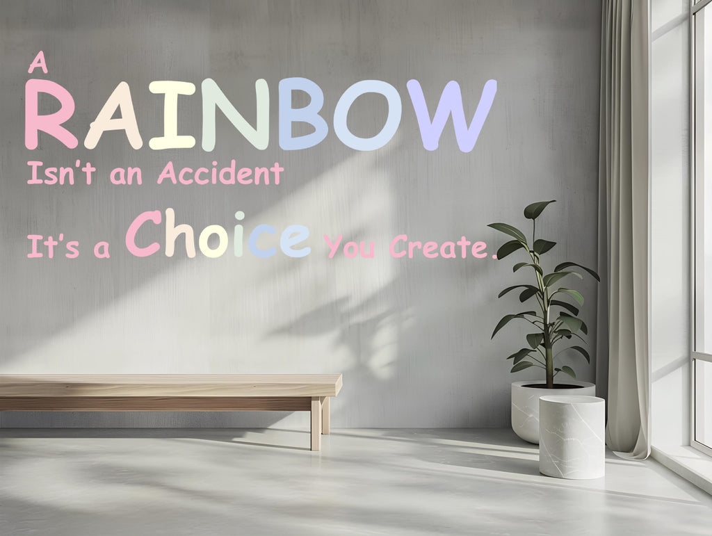 Text Wall Decal Peel And Stick Kids Room Nursery Playroom Pastel Rainbow Colors