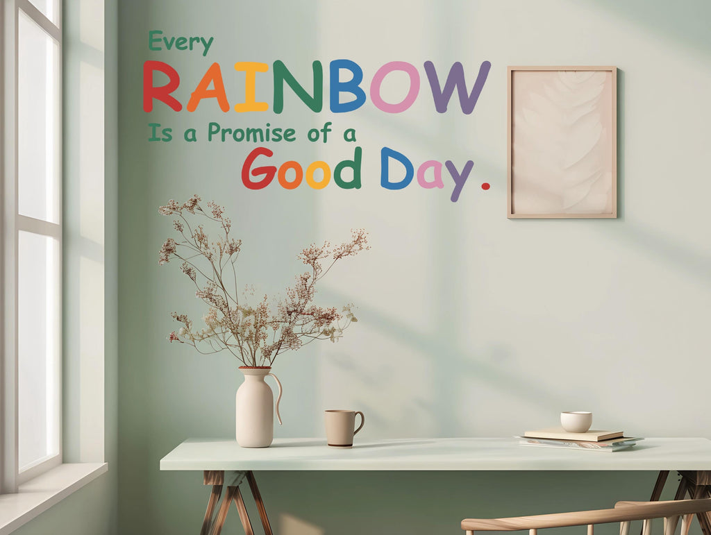 Text Wall Decal Peel And Stick Yoga Place Relax Area Women Pastel Rainbow Colors