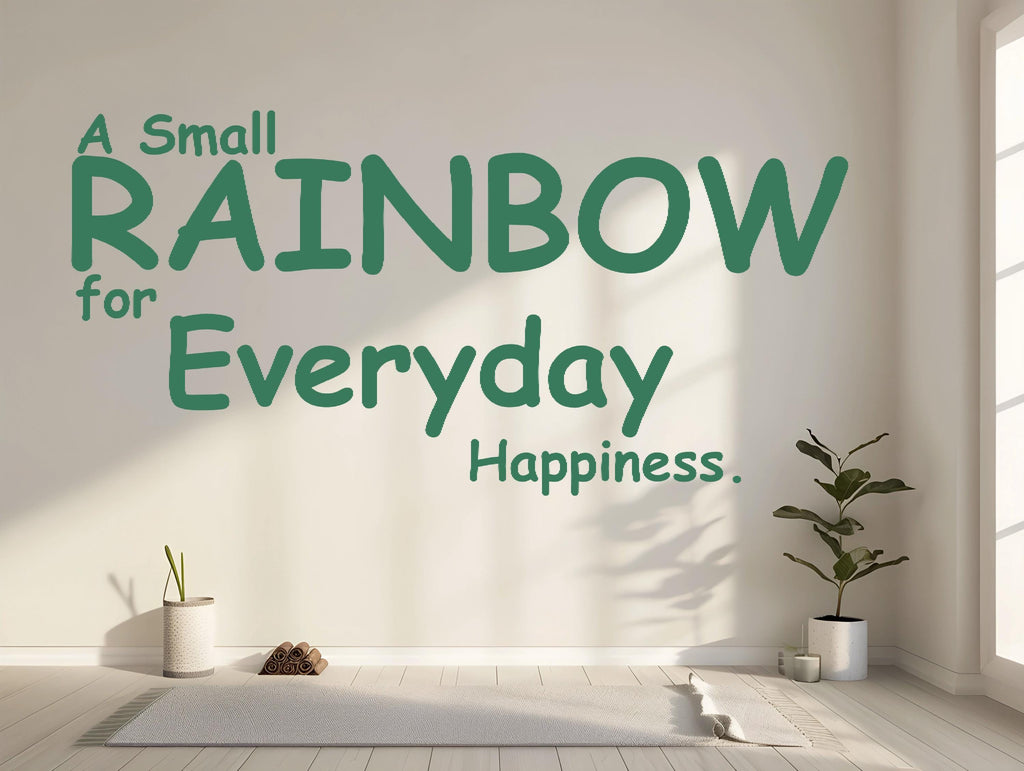 Text Wall Mural Peel And Stick Women Yoga Place Relax Space Classic Rainbow ROYGBIV