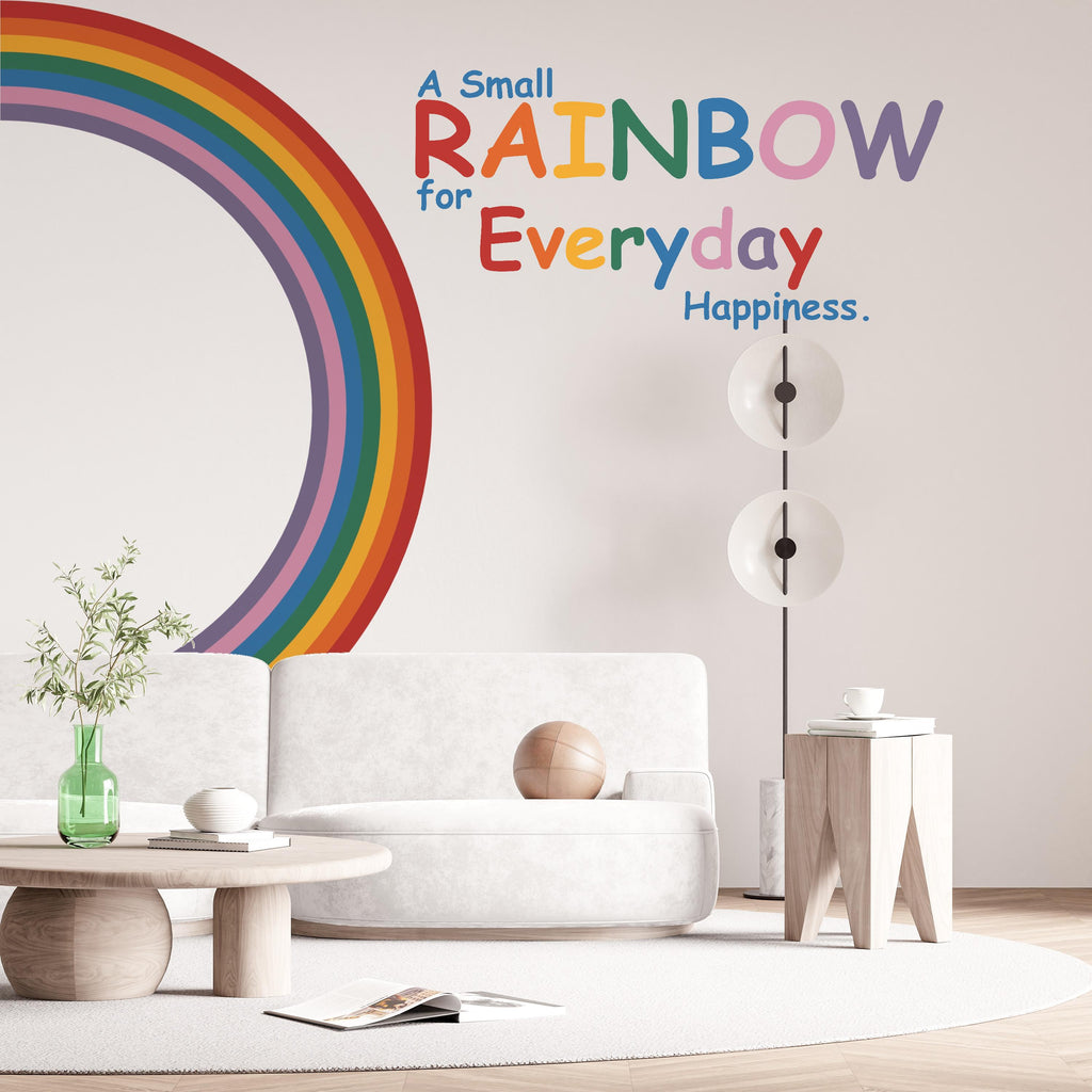 Text Wall Mural Peel And Stick Women Yoga Place Relax Space Classic Rainbow ROYGBIV