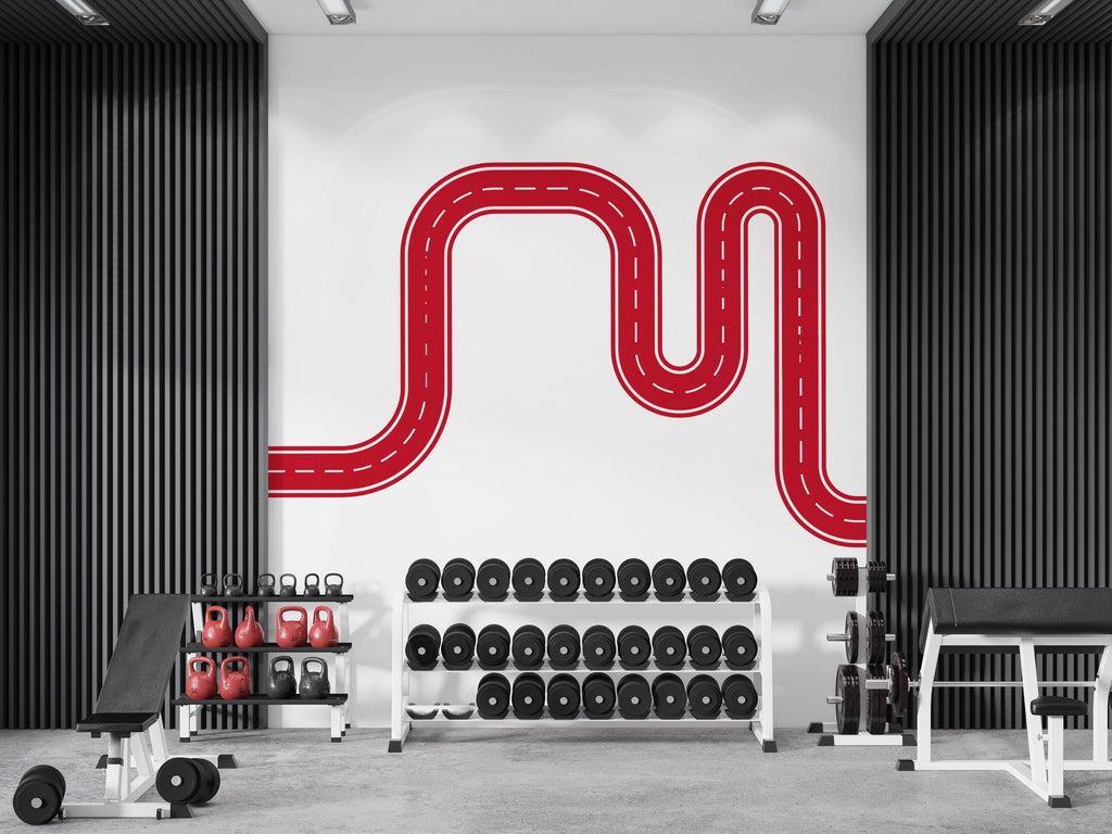 Road Wall Decal Playroom Car Track Wall Mural Kids Room