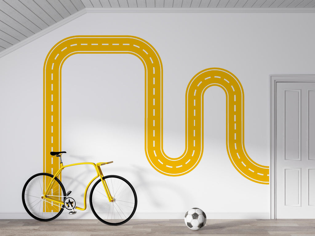 Highway Track Wall Decal Road Wall Mural Kids Room Playroom