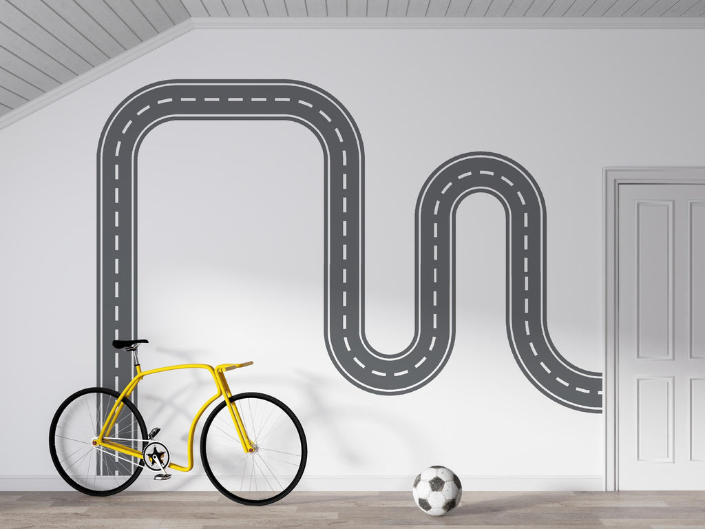 Highway Track Wall Decal Road Wall Mural Kids Room Playroom