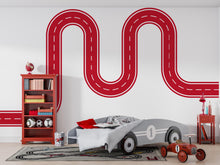 Load image into Gallery viewer, Race Track Wall Decal Car Road Wall Mural Playroom Kids Room