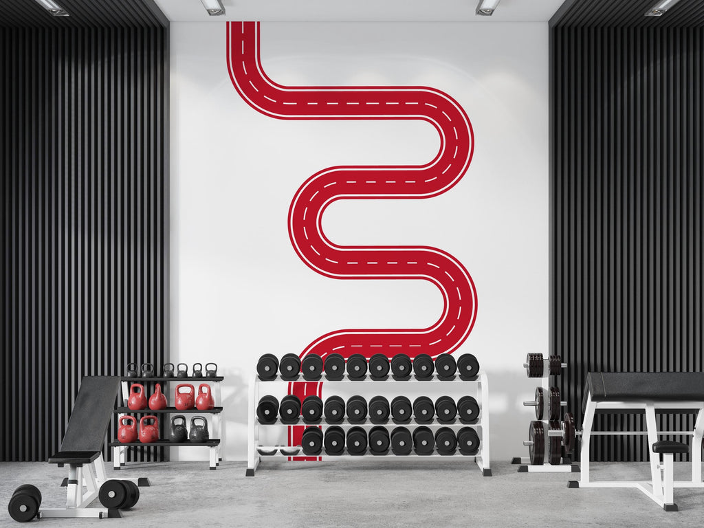 Race Track Wall Decal Car Road Wall Mural Playroom Kids Room