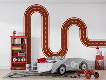 Load image into Gallery viewer, Road Wall Decal Racing Line Wall Mural Playroom Kids Room