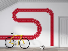 Load image into Gallery viewer, Road Wall Decal Winding Highway Wall Mural Boys Room Race Track Wall Sticker Kids Room