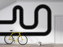 Load image into Gallery viewer, Race Track Wall Decal Road Wall Mural Boys Room Playroom Kids Room