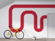 Load image into Gallery viewer, Race Track Wall Decal Road Wall Mural Boys Room Playroom Kids Room