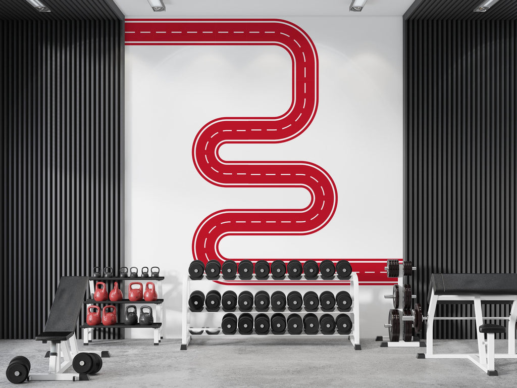 Road Wall Decal Car Track Wall Mural Boys Room Playroom Kids Room