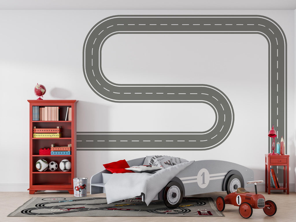 Highway Wall Decal Winding Road Wall Mural Boys Room Kids Room