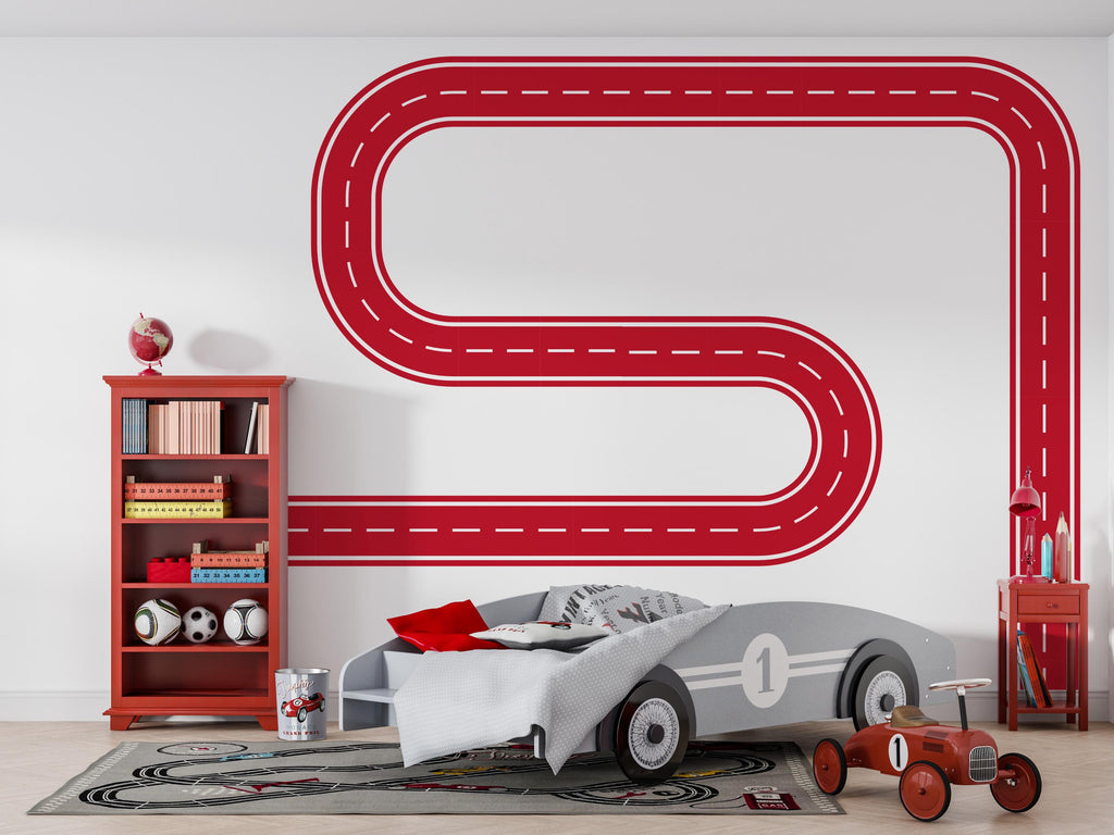 Highway Wall Decal Winding Road Wall Mural Boys Room Kids Room