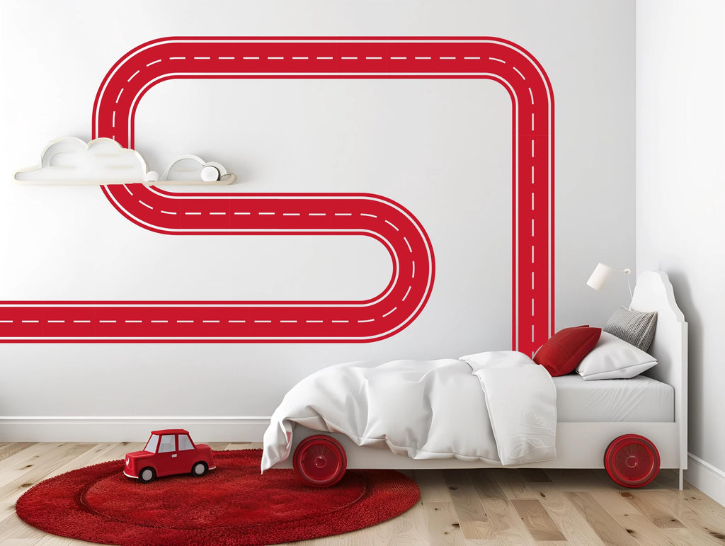 Highway Wall Decal Winding Road Wall Mural Boys Room Kids Room