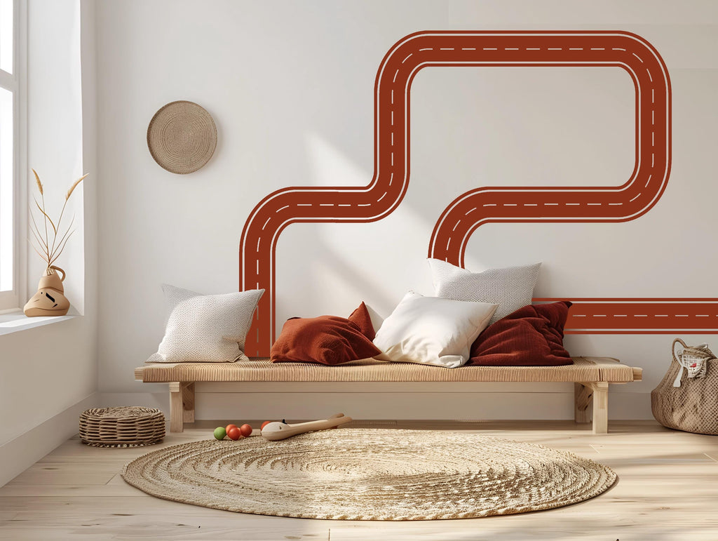 Road Wall Decal Racing Track Wall Mural Workplace Openplace