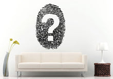 Load image into Gallery viewer, Finger Print Question Mark Identity Sign Wall Decal Vinyl Sticker Mural Room Decor L709