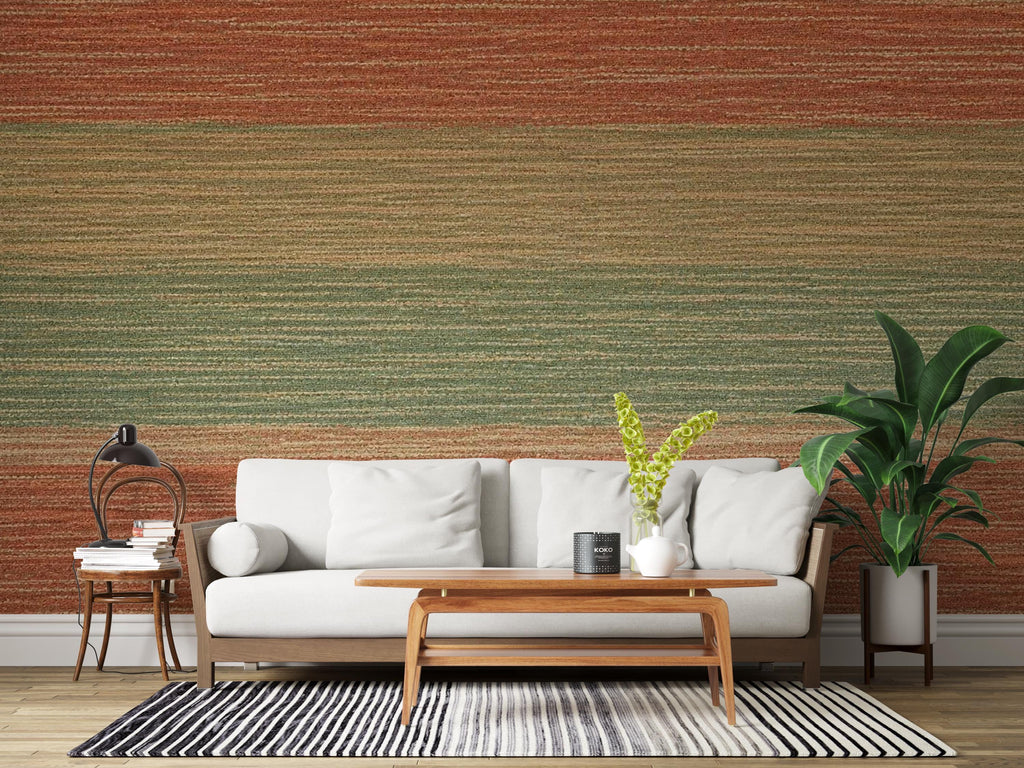 Textured Neutral Wallpaper, Earth Tone Wall Mural, Rustic Linen Look Wallpaper, Abstract Beige Green Wallpaper, Peel and Stick Wallpaper 8LU