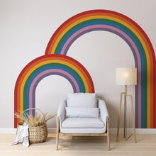 Load image into Gallery viewer, Rainbow Wall Decal for Nursery Overlapping Rainbow Wall Decal for Interior Layered Vinyl Wall Art Modern Design Decor